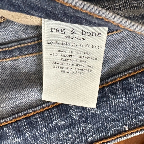 Rag & Bone “Tomboy” Distressed Patchwork Jeans | size 27 - Picture 7 of 9